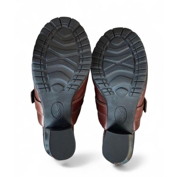Born Concept B.O.C. Women’s Brown Leather Heeled Slip-on Clogs Metal Buckle US 7 - Picture 8 of 8